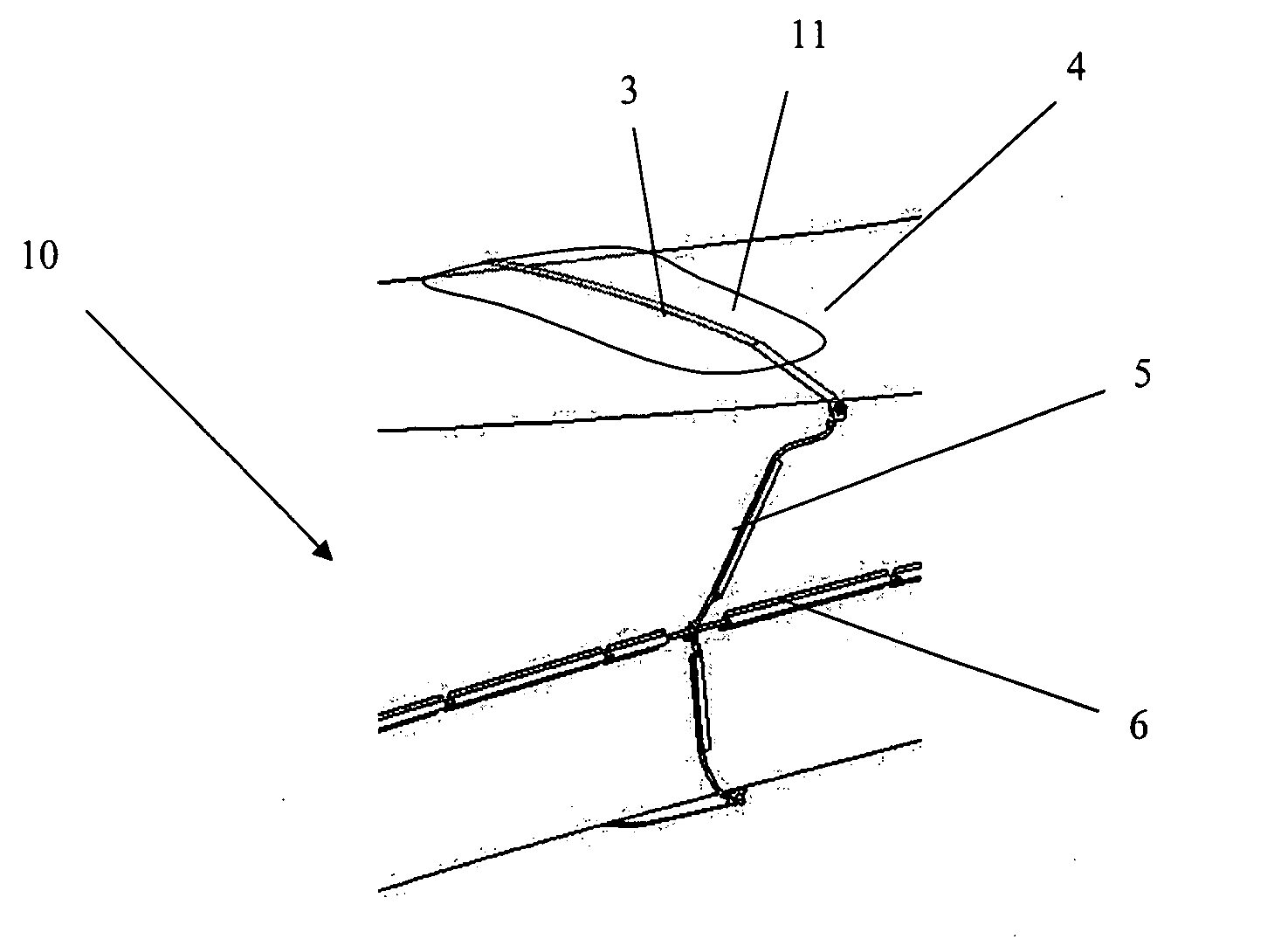 Lightning Conductor System for Wind Generator Blades Comprising Carbon Fibre Laminates