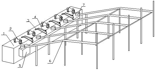 Feeding device for steel pipe flaw detectors