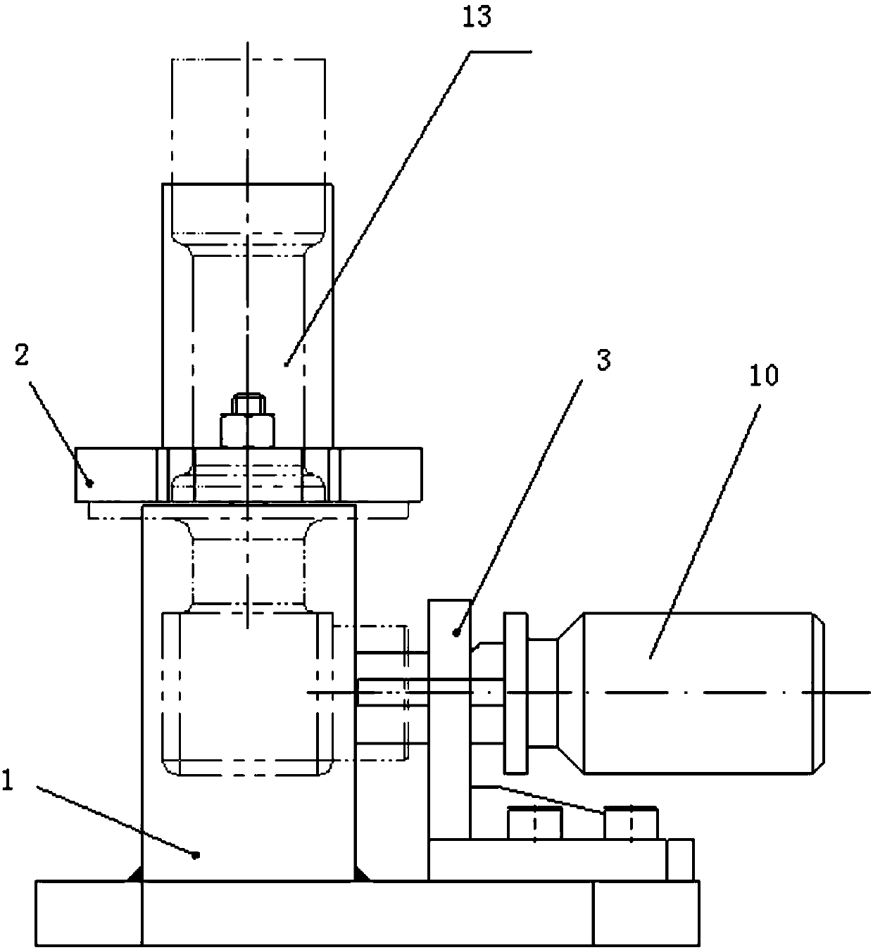 Flange plate drilling clamp of L-shaped tubular part