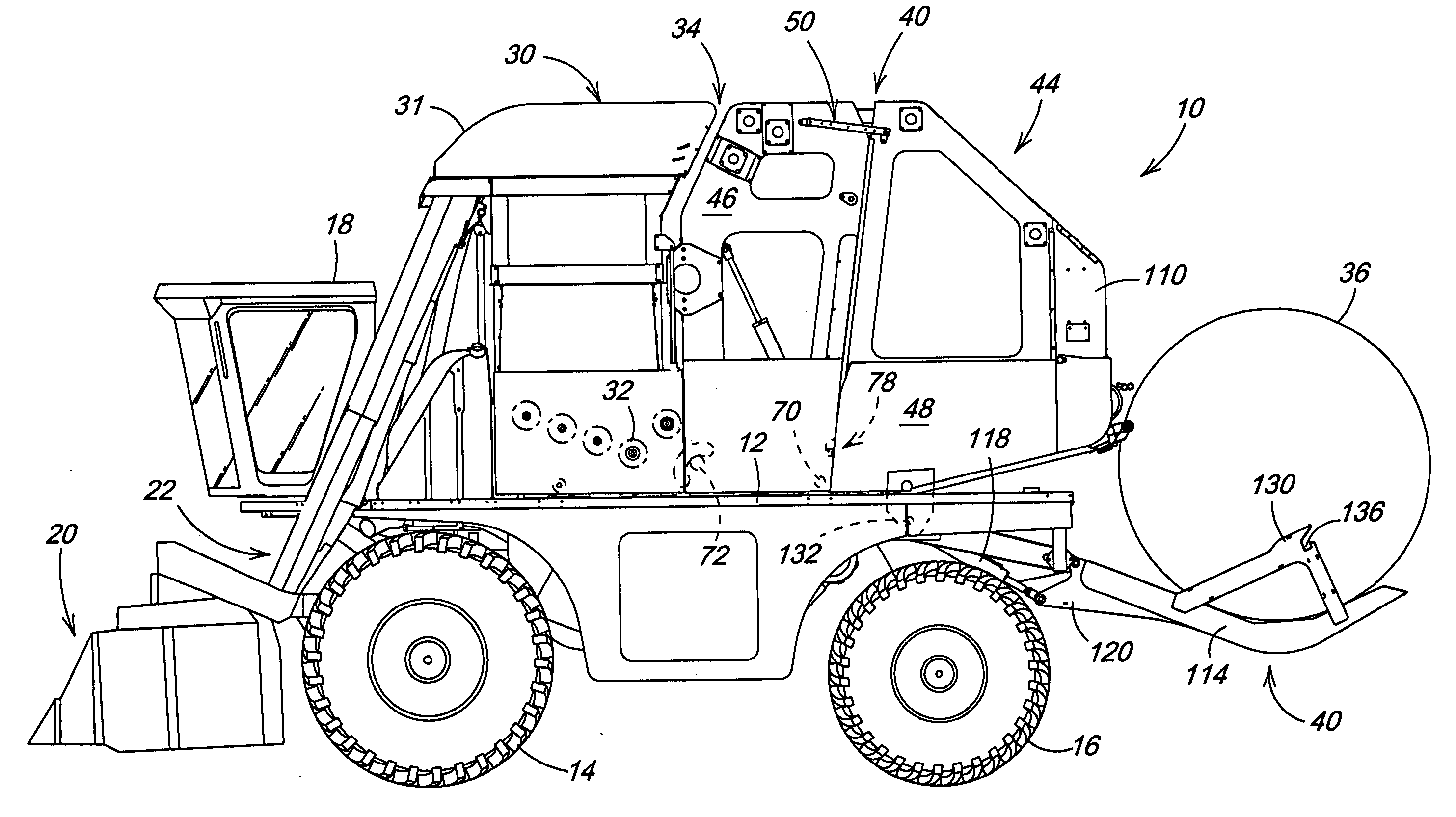 Baler gate linkage and latch structur