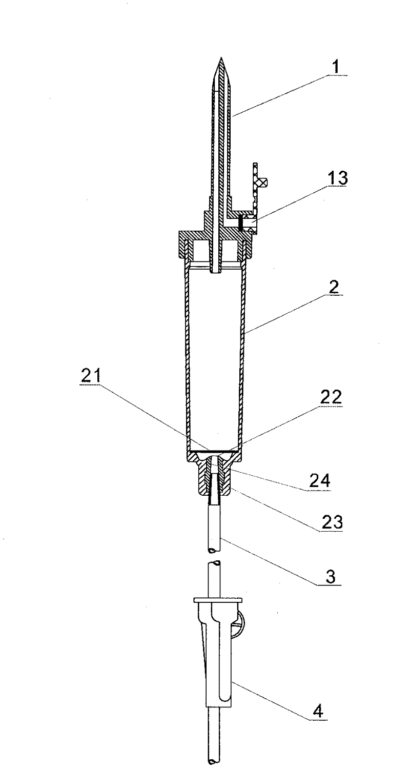 Safety infusion set on basis of bubble point pressure principle