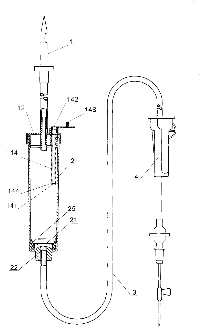 Safety infusion set on basis of bubble point pressure principle