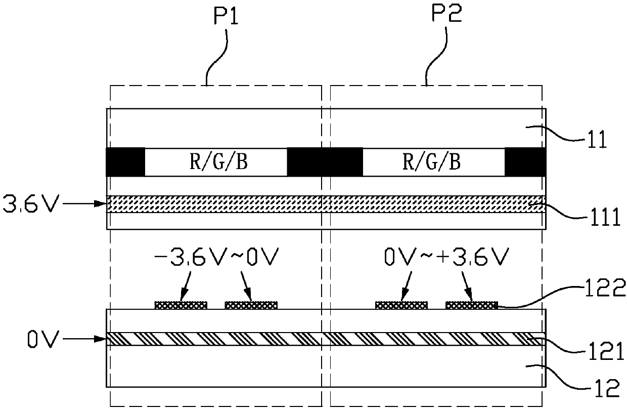 Array substrate, liquid crystal display device and driving method