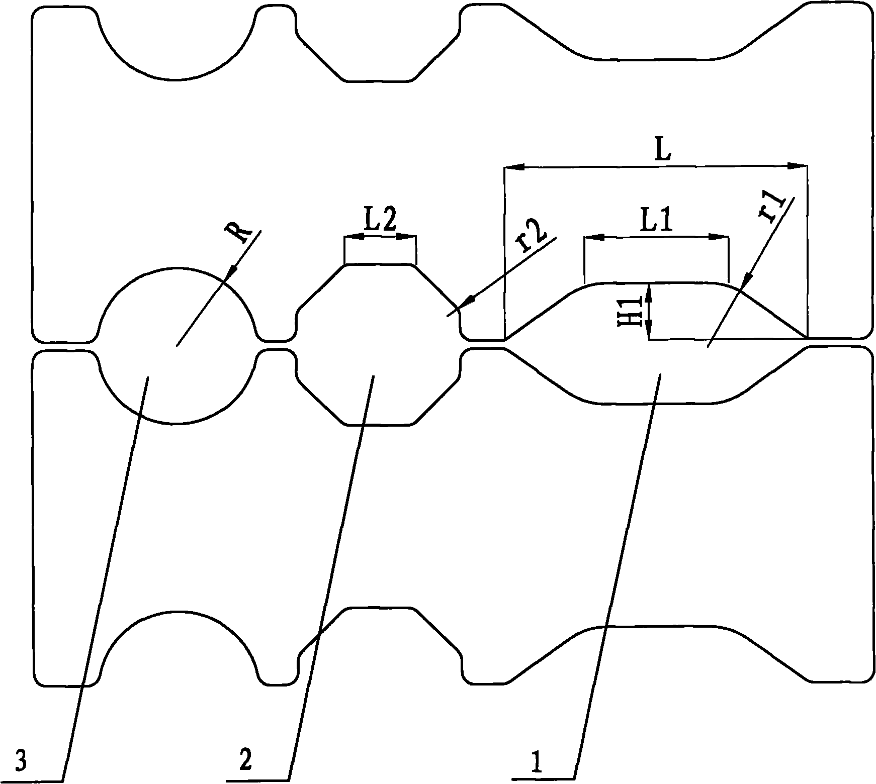 Hole type system and rolling process for super large diameter round steel production