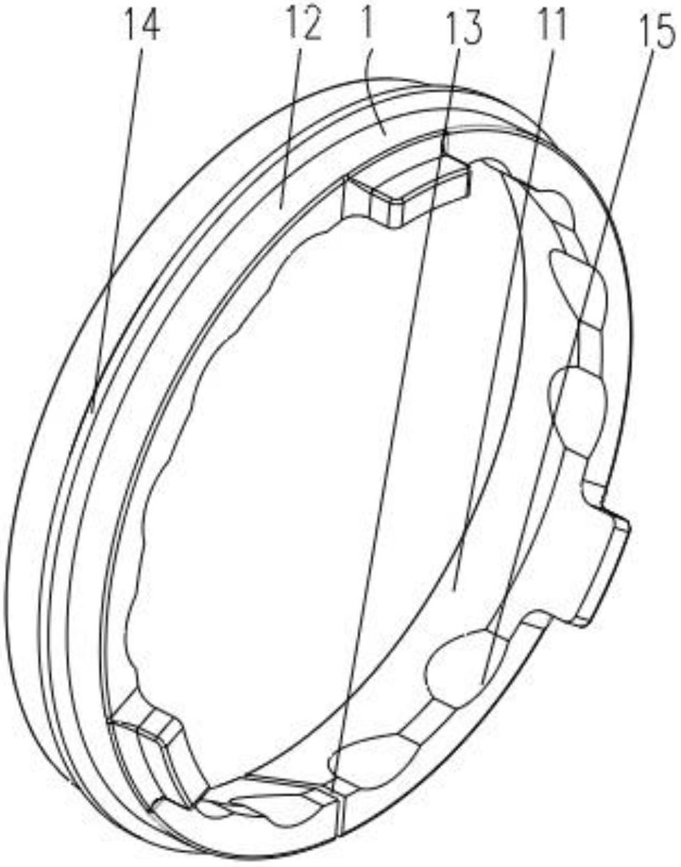 Short tire crown three-section type inner supporter of safety tire