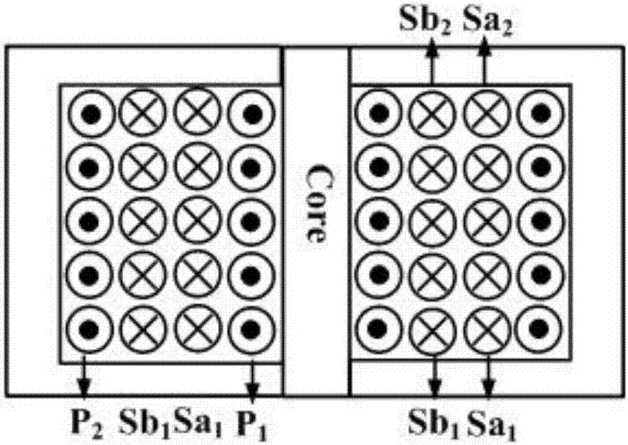 Low-EMI asymmetrical centre tap rectification circuit