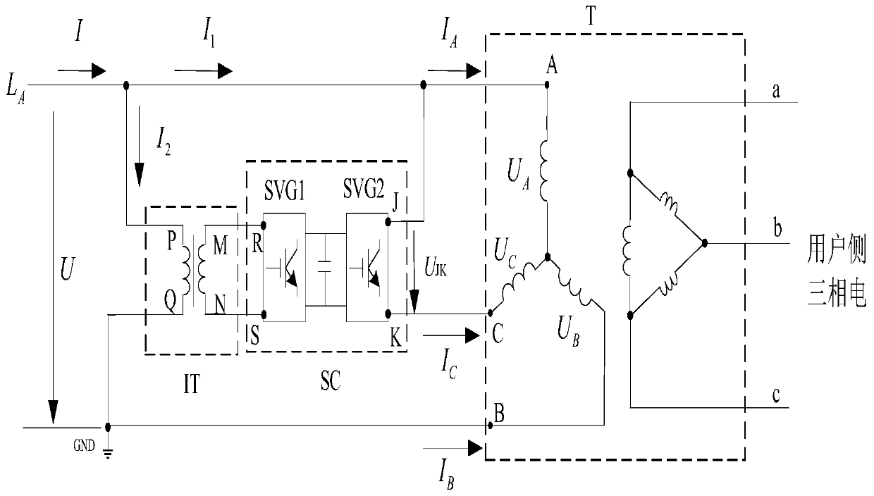 Power supply system for converting single-phase electricity into three-phase electricity