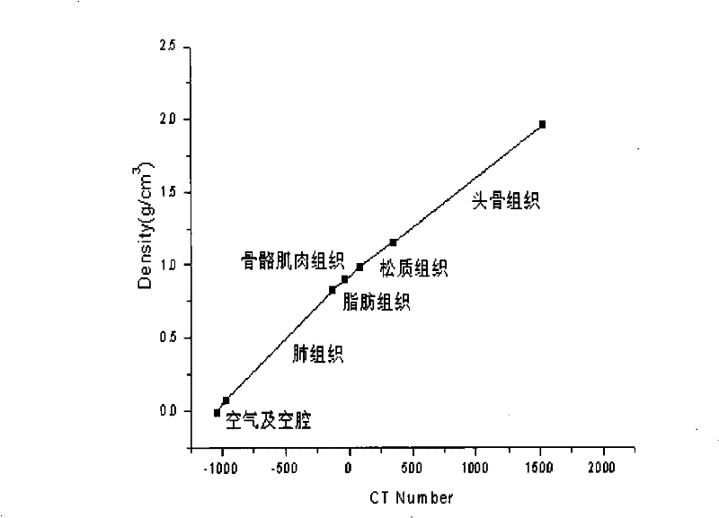 Digital human body modeling method for assigning density, constituent by CT value