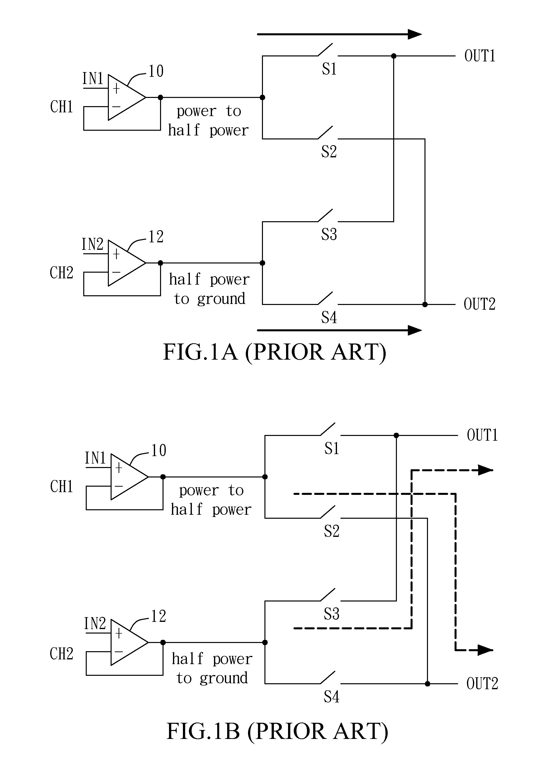 Half-power buffer amplifier