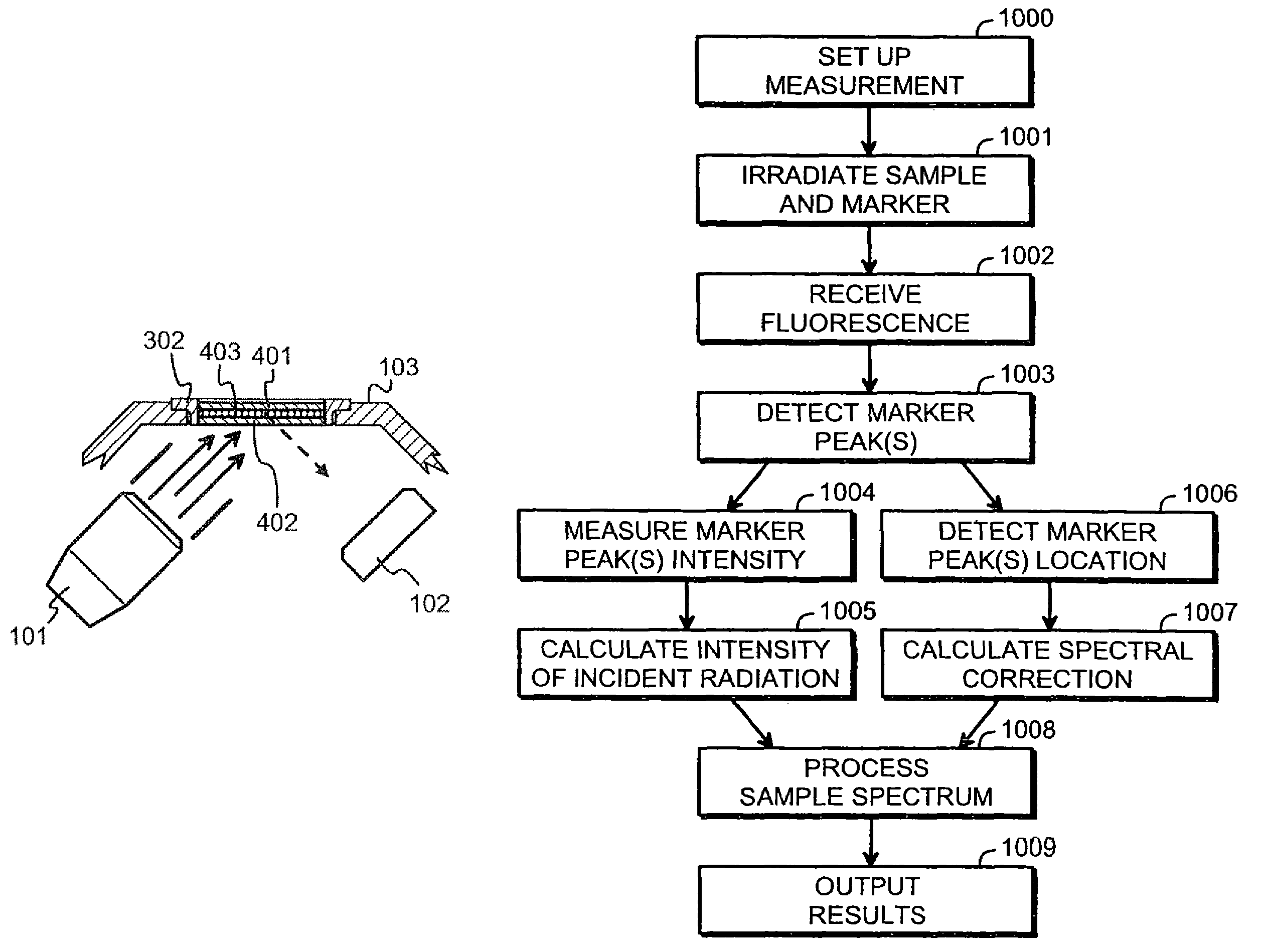 Compensation for fluctuations over time in the radiation characteristics of the X-ray source in an XRF analyser