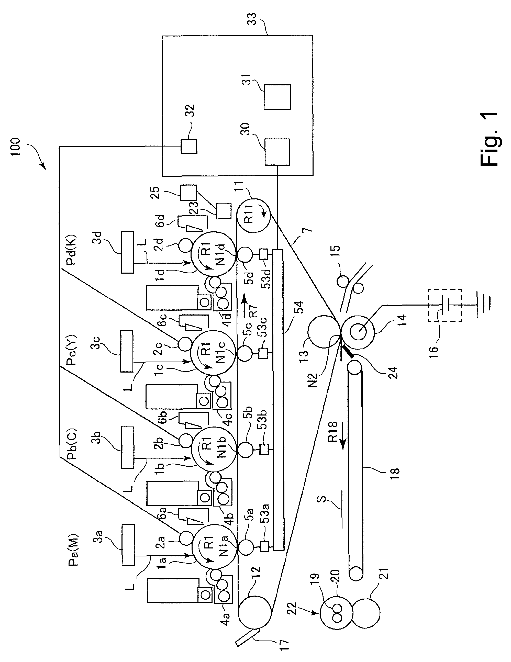 Image forming apparatus having variable potential setting