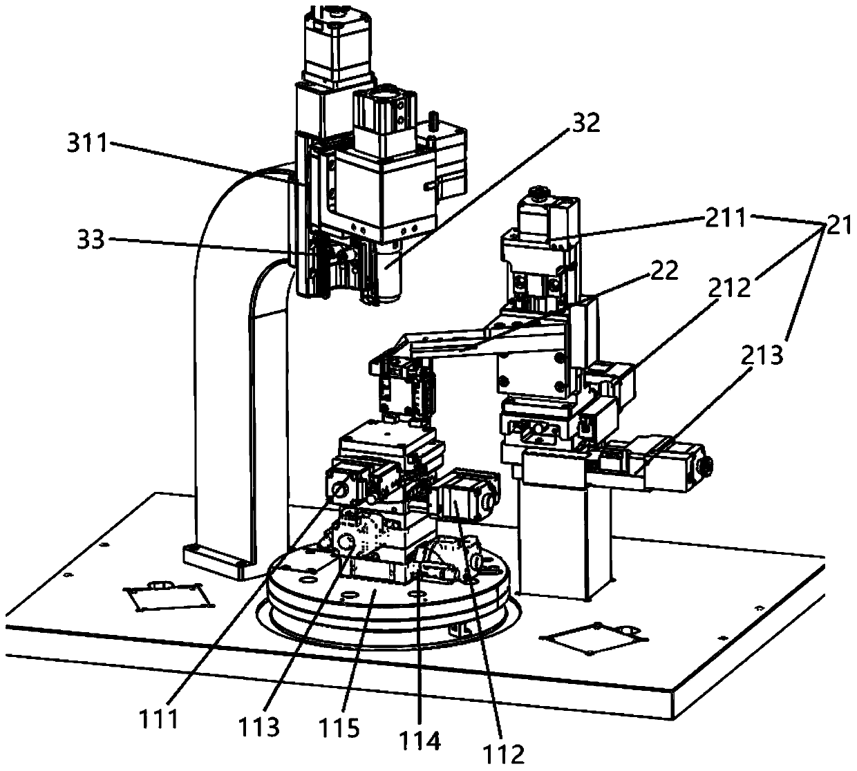 Four-piece optical device coupling welding equipment based on power detection