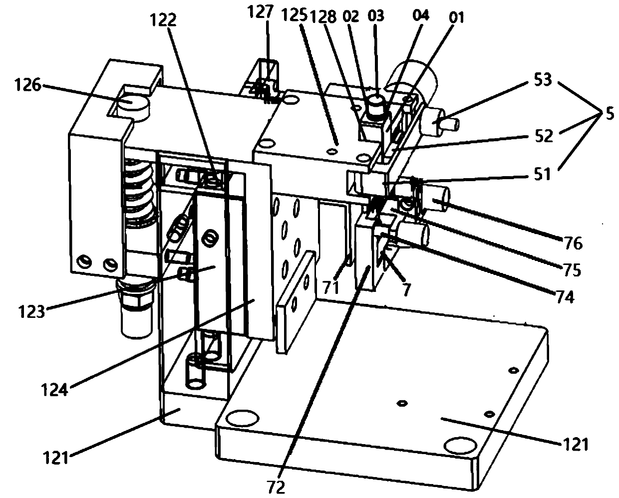 Four-piece optical device coupling welding equipment based on power detection