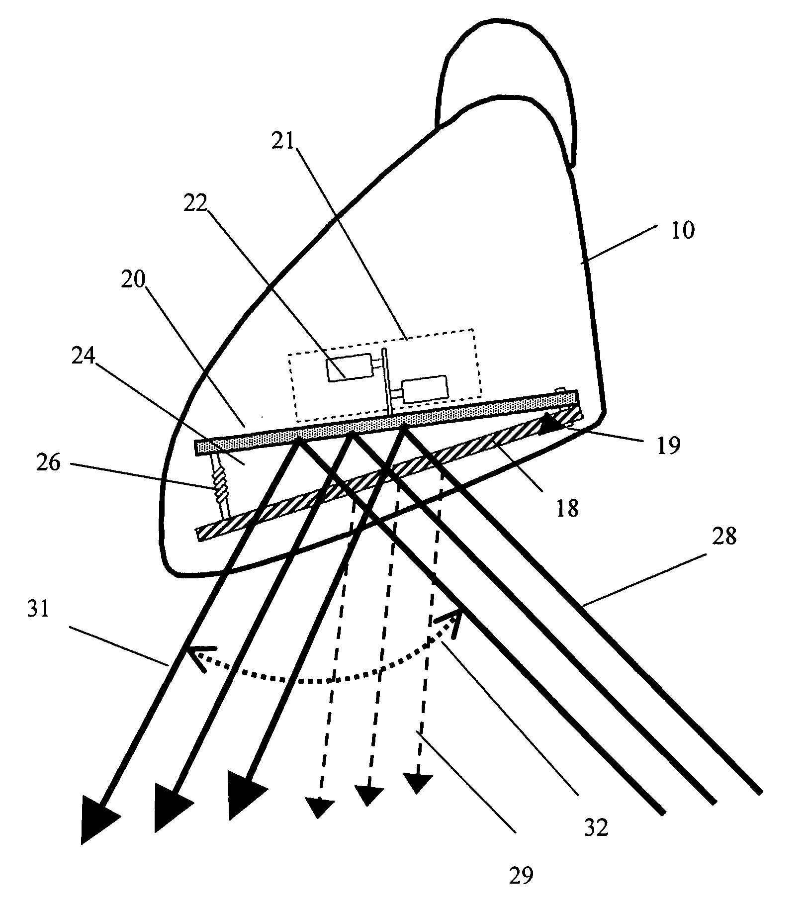 Electrochromatic polymer mirror surface for vehicle blind spot exposure