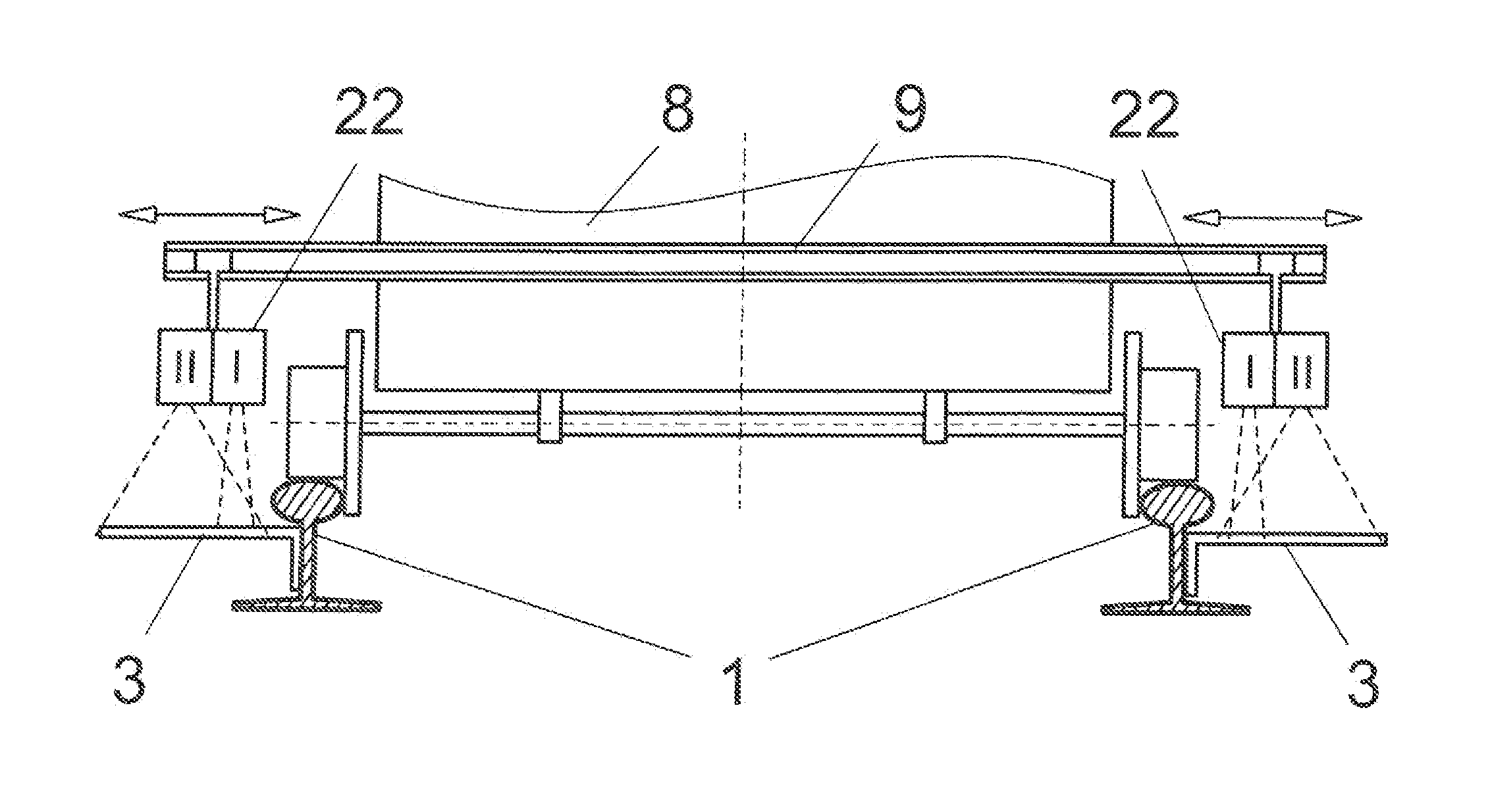 Arrangement for measuring sections of track for the purpose of maintaining railroad tracks