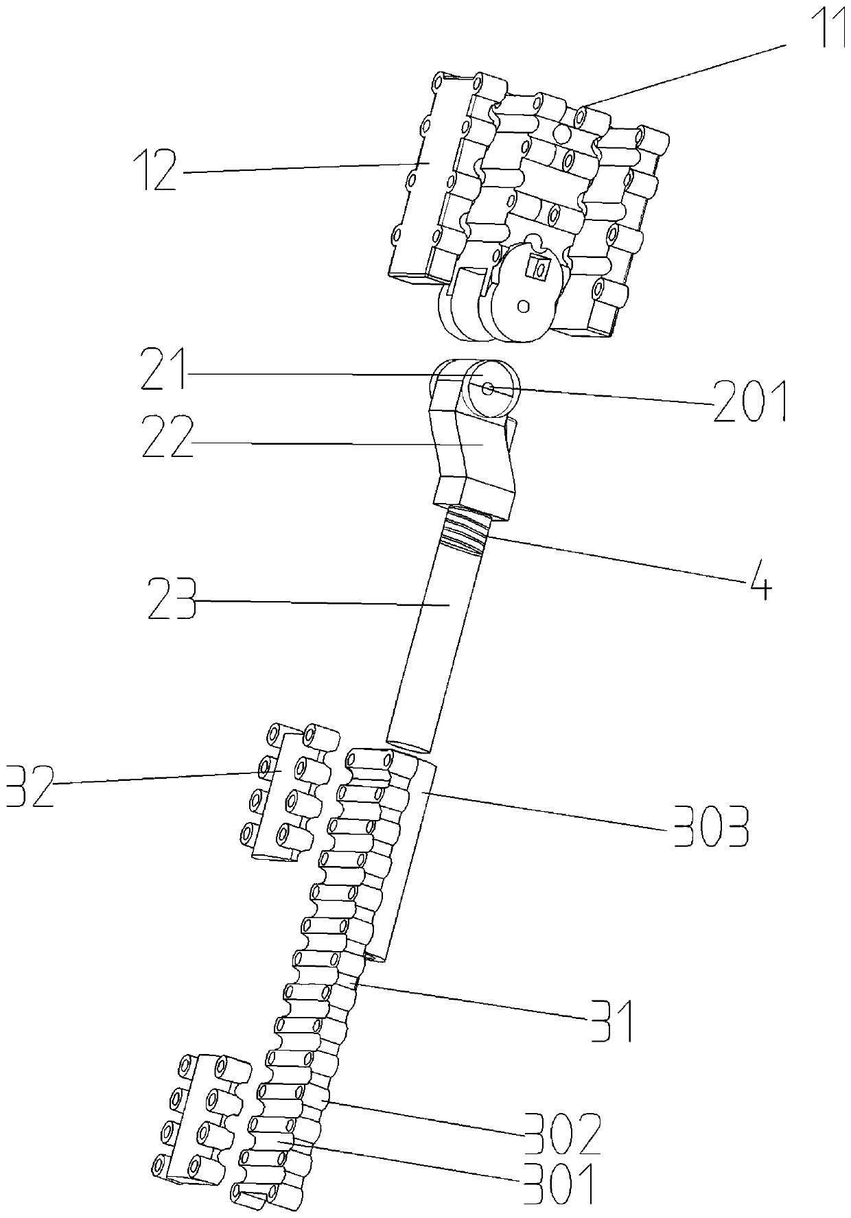 External fixing frame with adjustable stress