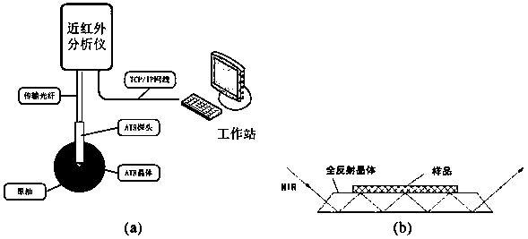 Method for establishing models for rapidly predicting crude oil properties by the aid of attenuated total reflection probe and near-infrared spectroscopy and application of method