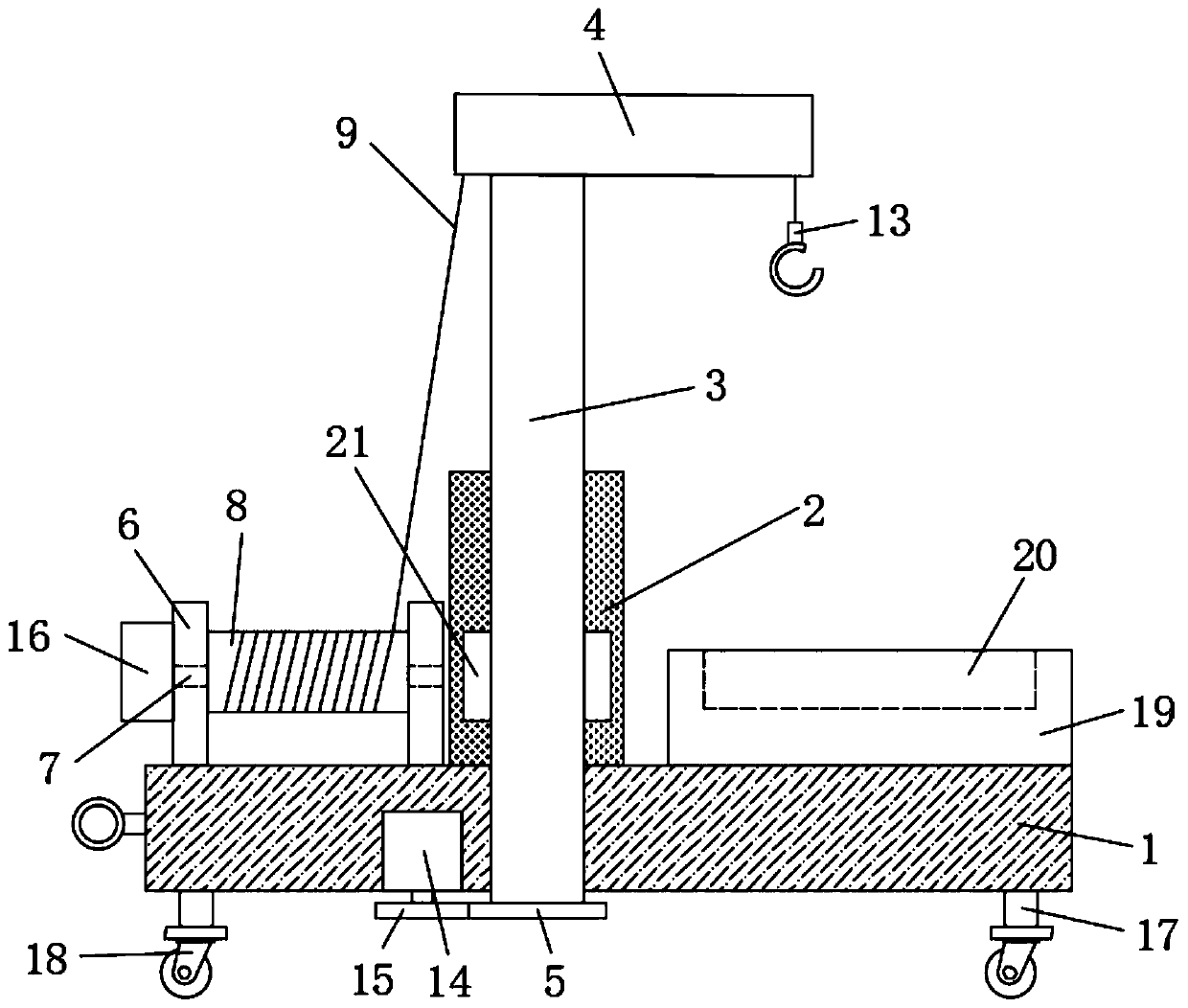 Jacking device for automobile part mold