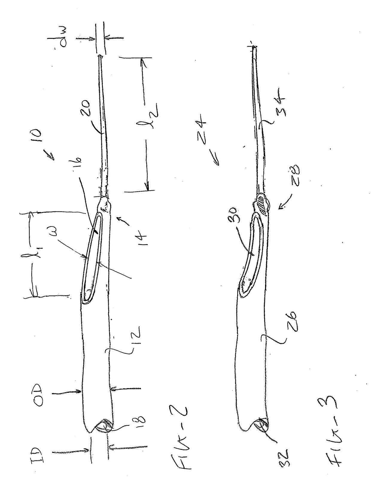 Delivery catheter with fixed guidewire and beveled elliptical port