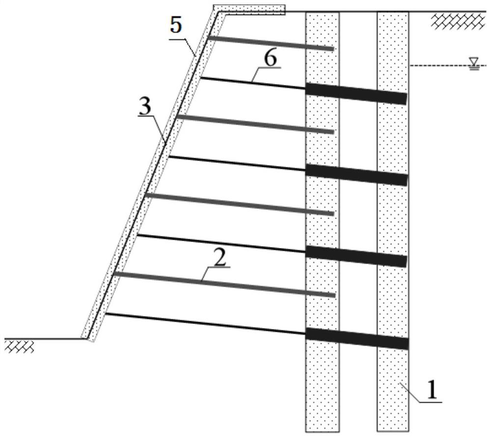 Combined foundation pit supporting structure and construction method thereof