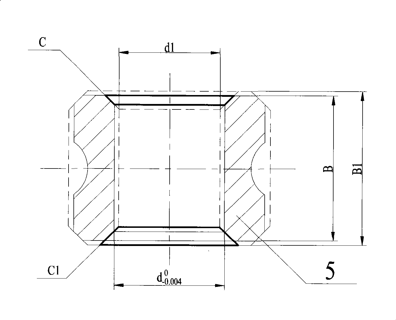 Method and apparatus for detecting miniature bearing ferrule 45 degrees inner chamfer angle rapidly and accurately