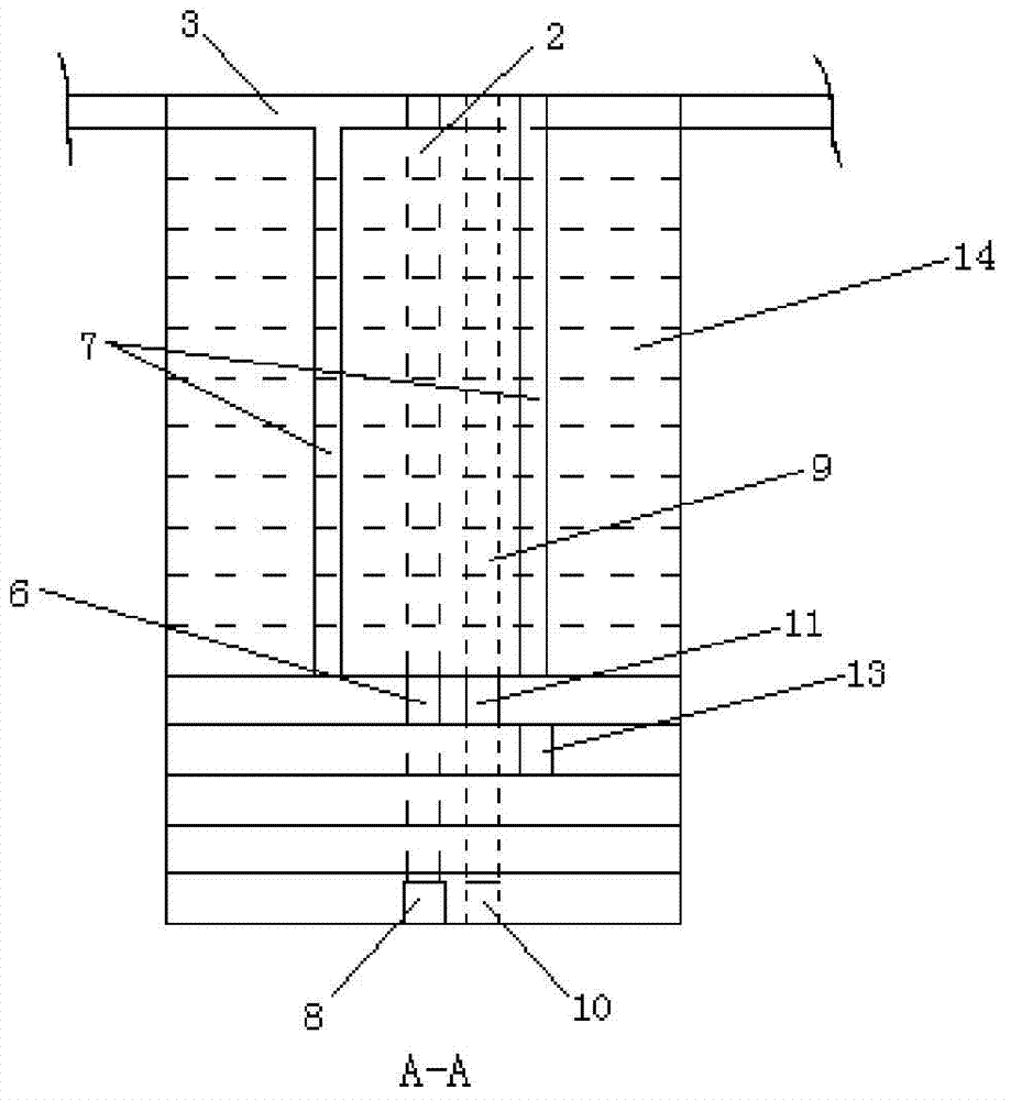 Mining method of layering and non-segmented roadway filling in downward approach of broken surrounding rock ore body