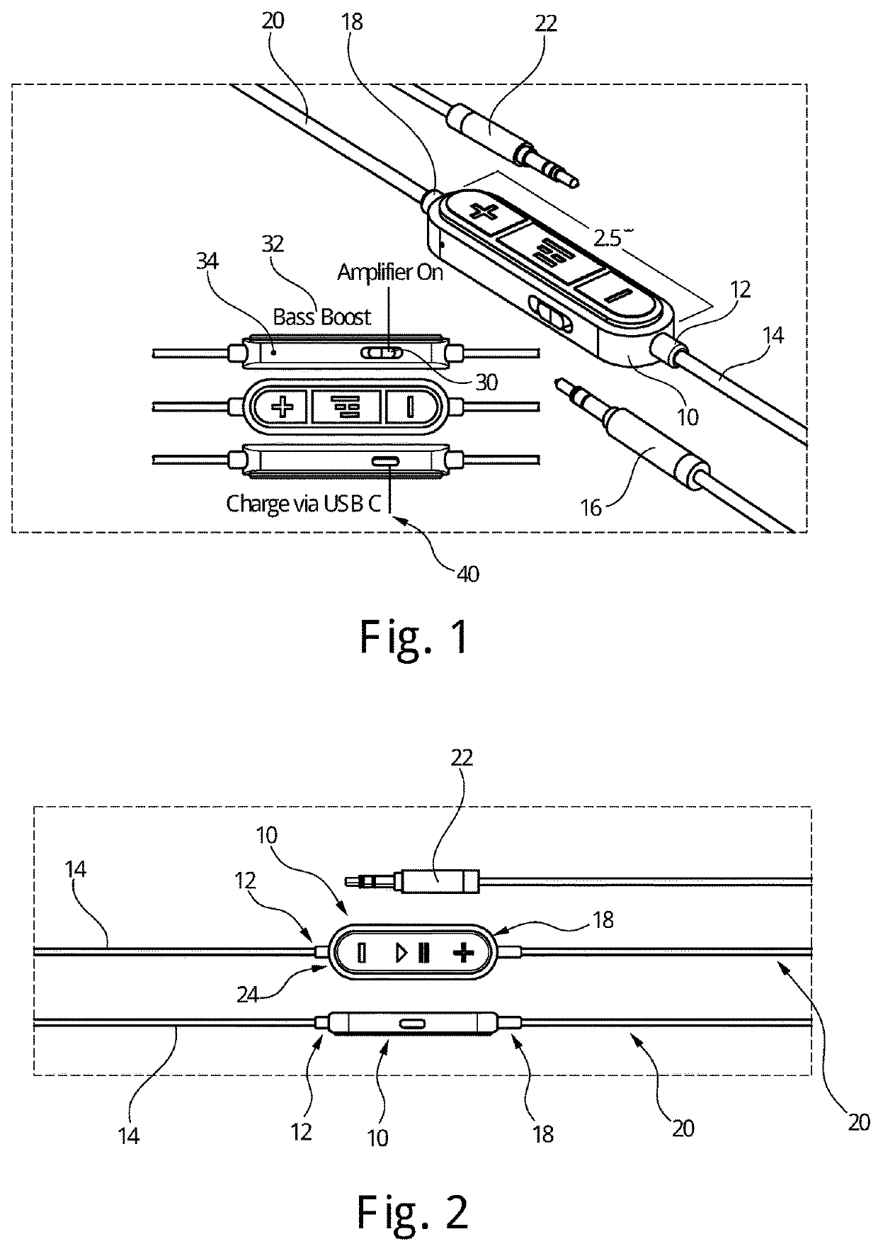 Amplifier assembly and method of amplification particularly for portable device