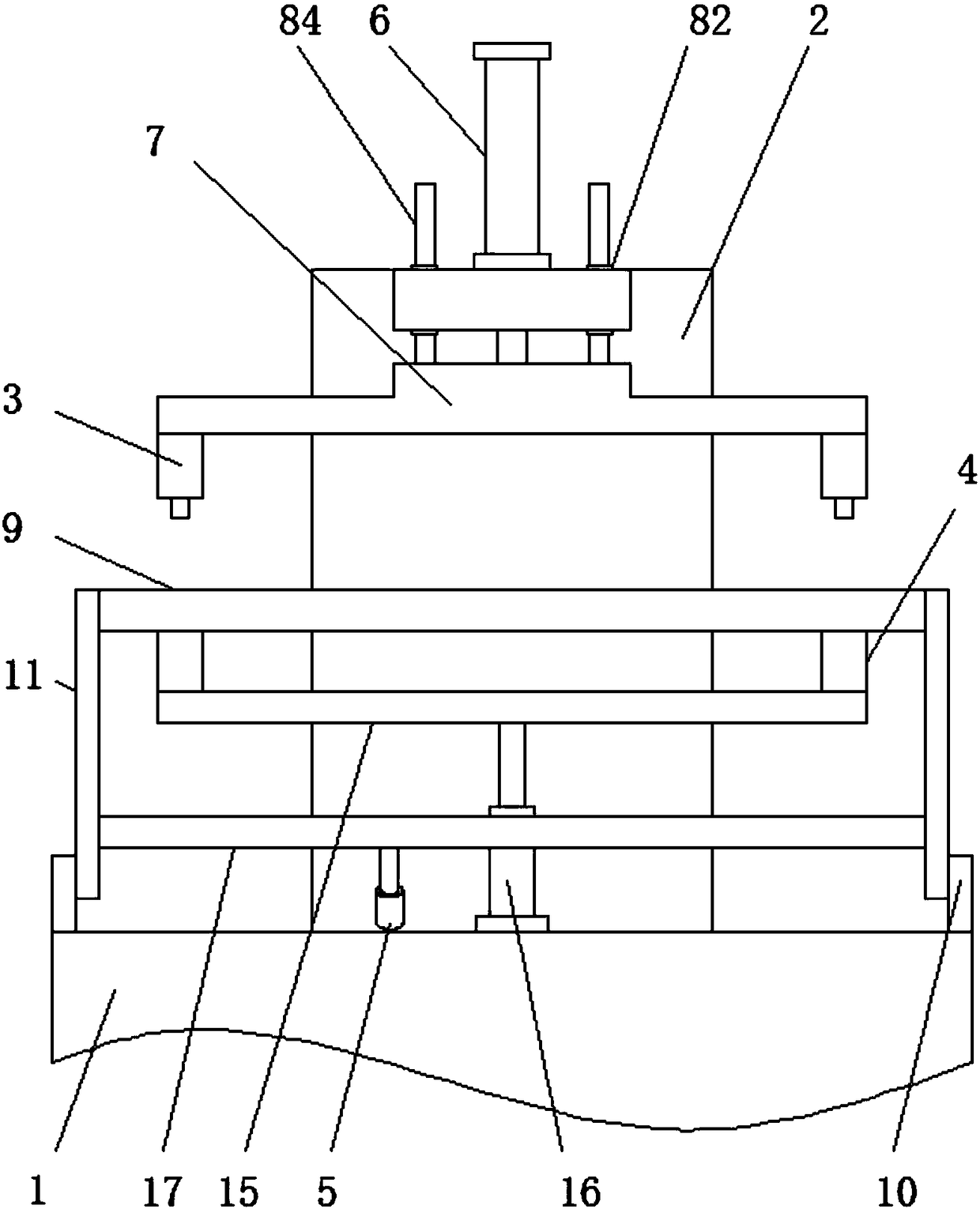 Point welding machine for automobile front frame