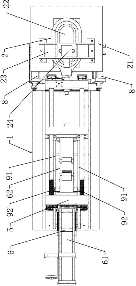 Novel horizontal pressure casting machine