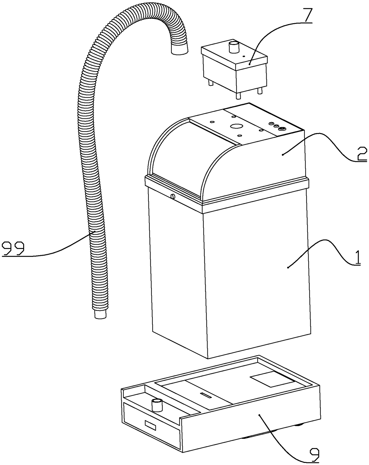 Domestic intelligent trash can