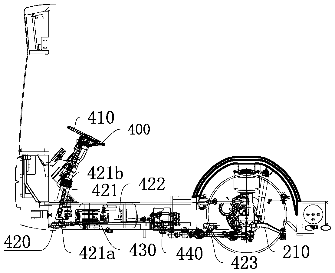 Three-door stainless steel pure electric bus chassis