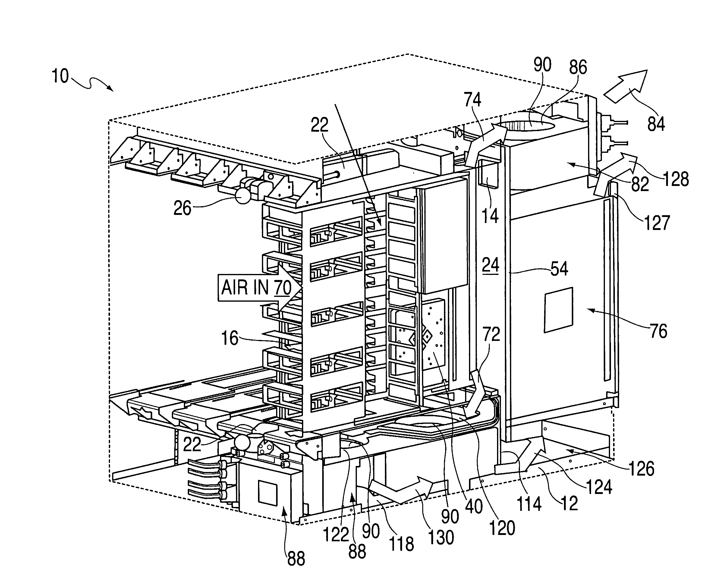 System for airflow management in electronic enclosures