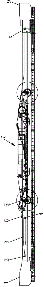 Automatic towing device and method for coal mining machine