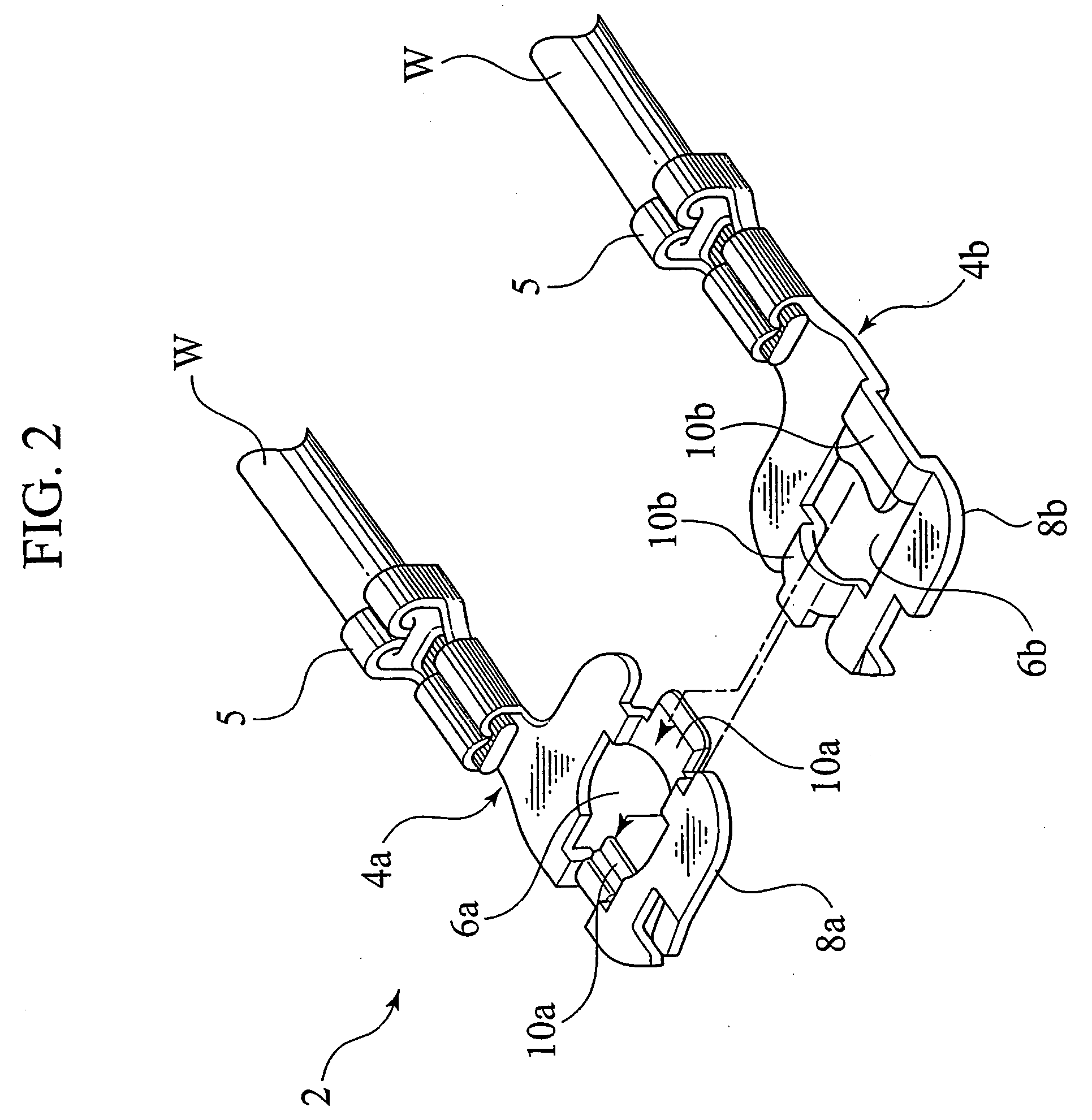 Metal terminal with weakened part