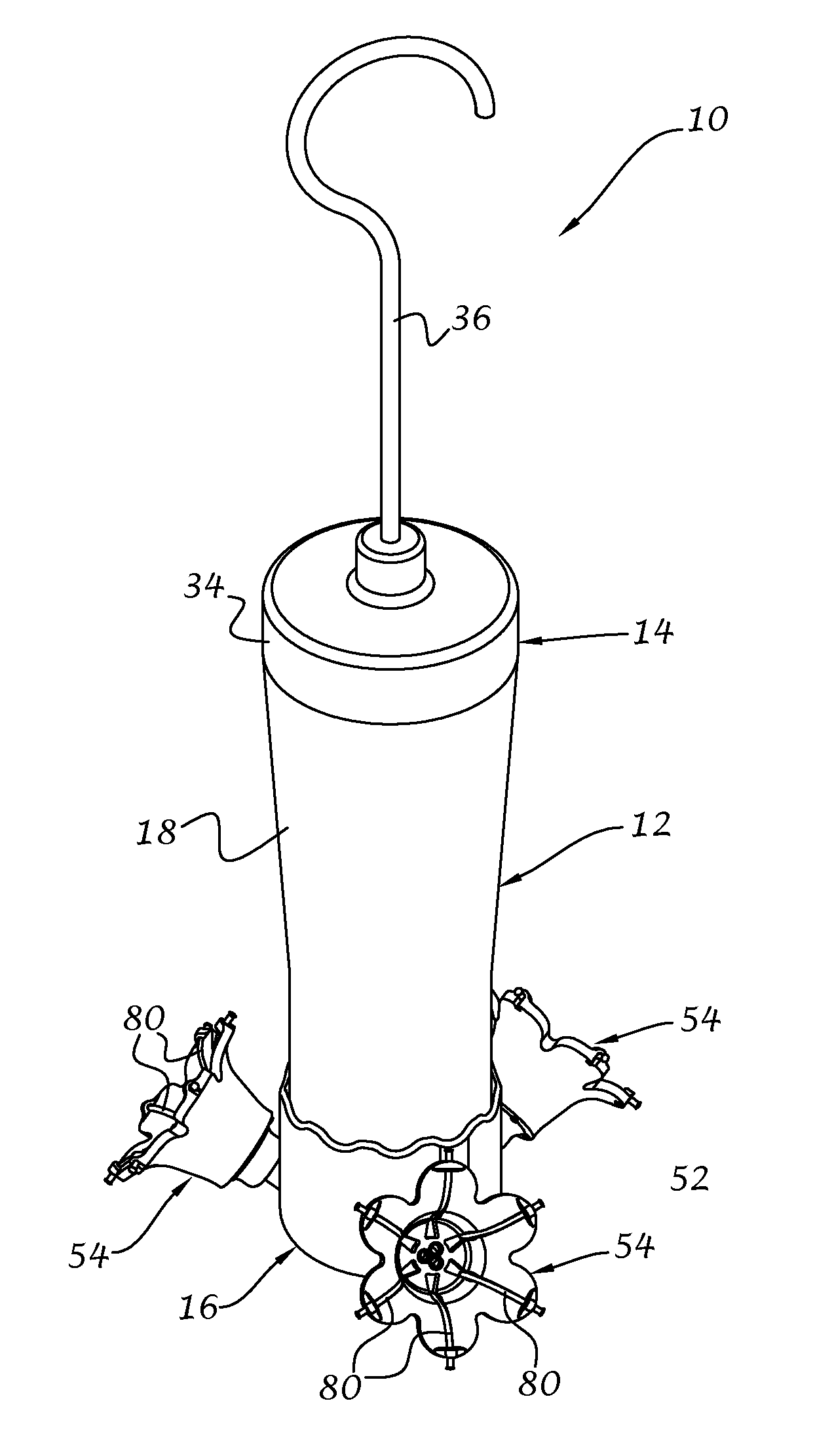 Illuminated hummingbird feeder