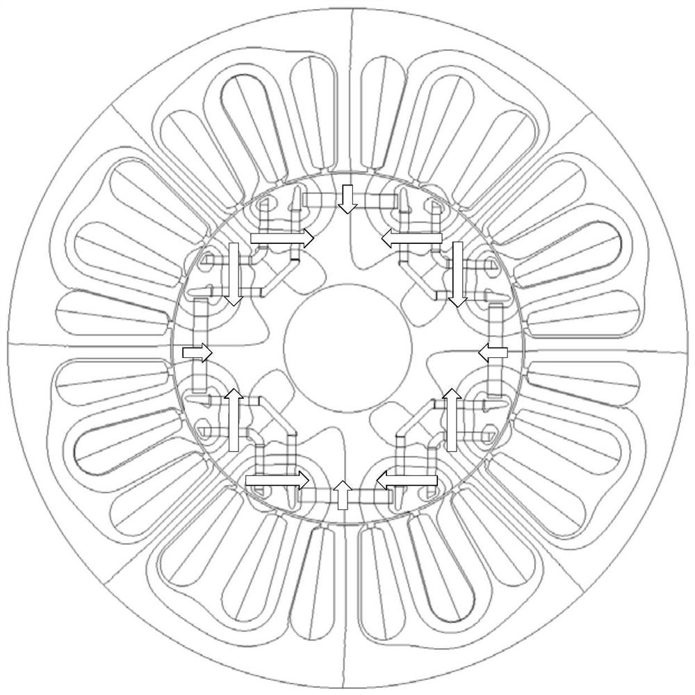 An embedded-permanent magnet reluctance hybrid magnetic pole memory motor