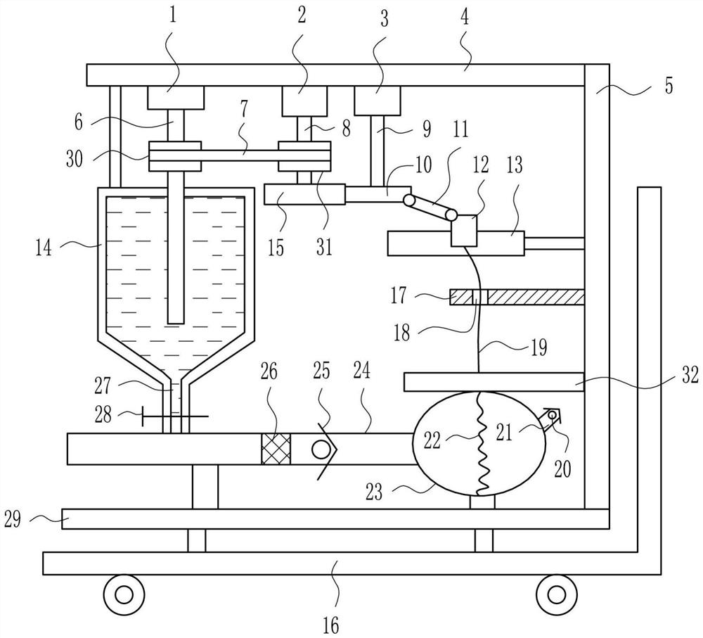 A combination of wind force and sand force fire extinguishing device for fire fighting