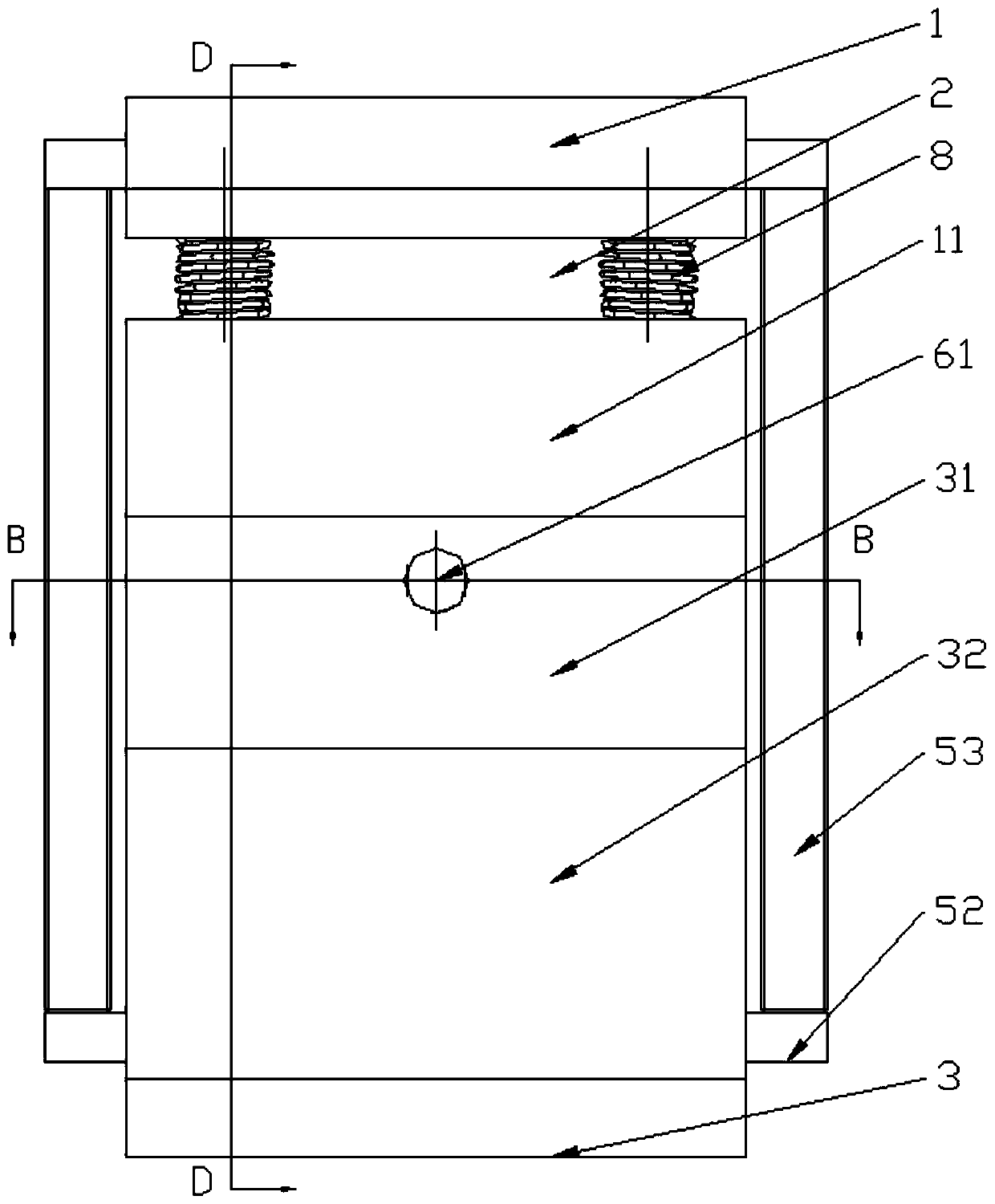 Pressing ceramic die and ceramic blank manufacturing method