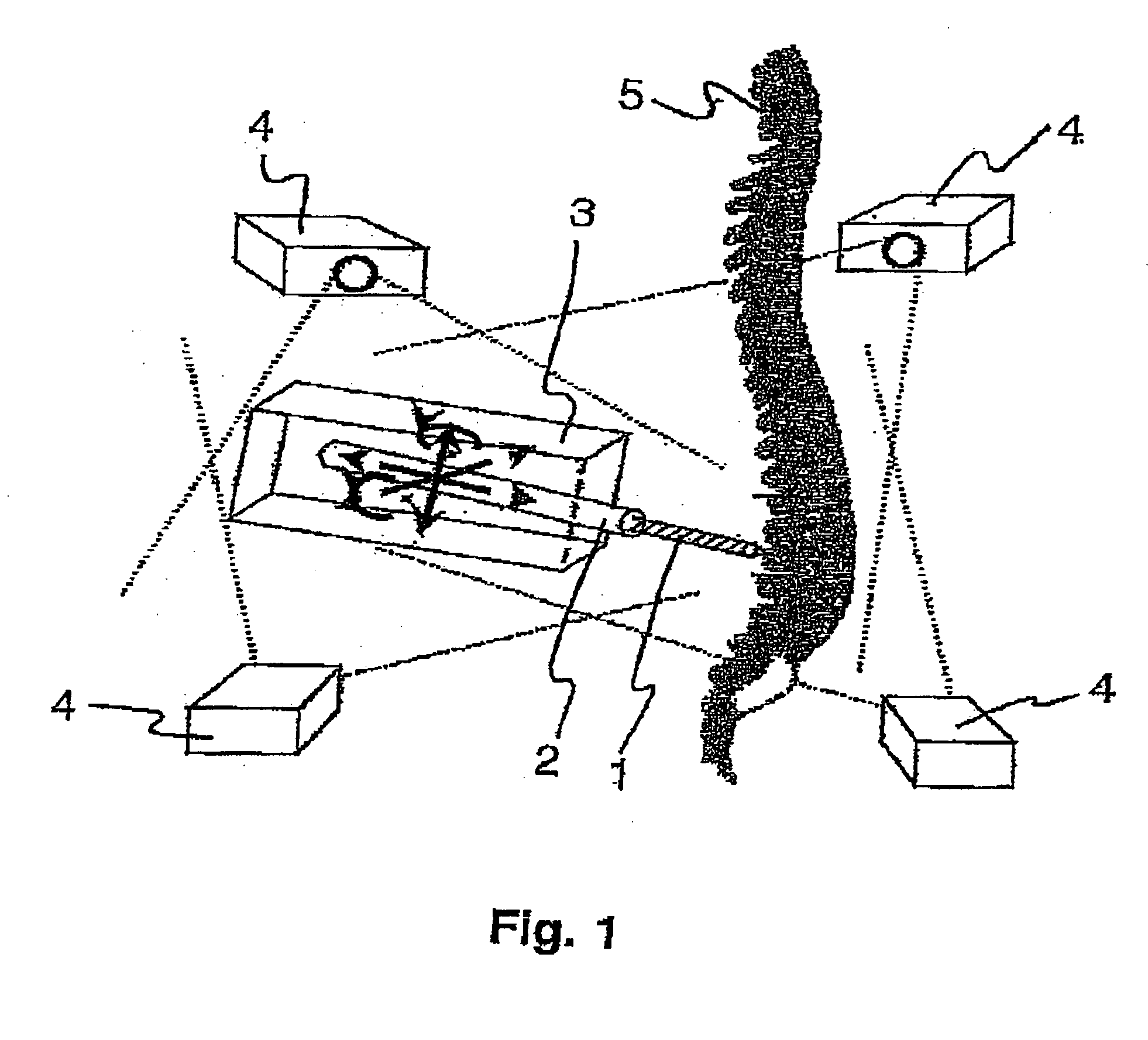 Device and method for treating parts of a human or animal body