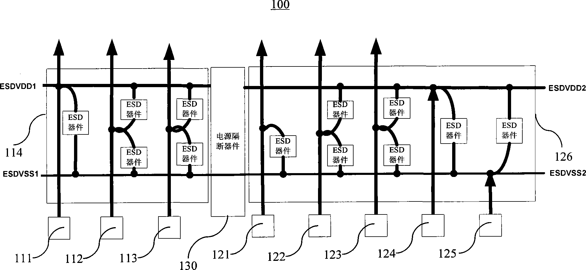 A chip with high electrostatic discharge performance