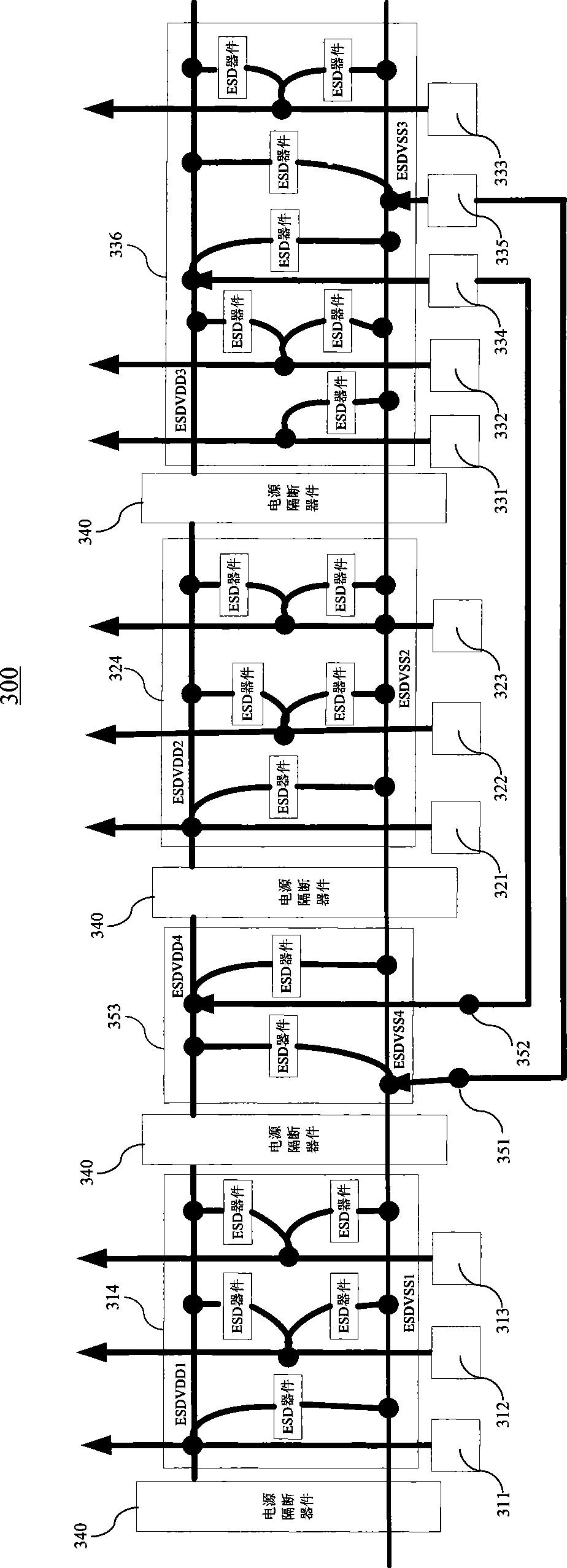 A chip with high electrostatic discharge performance