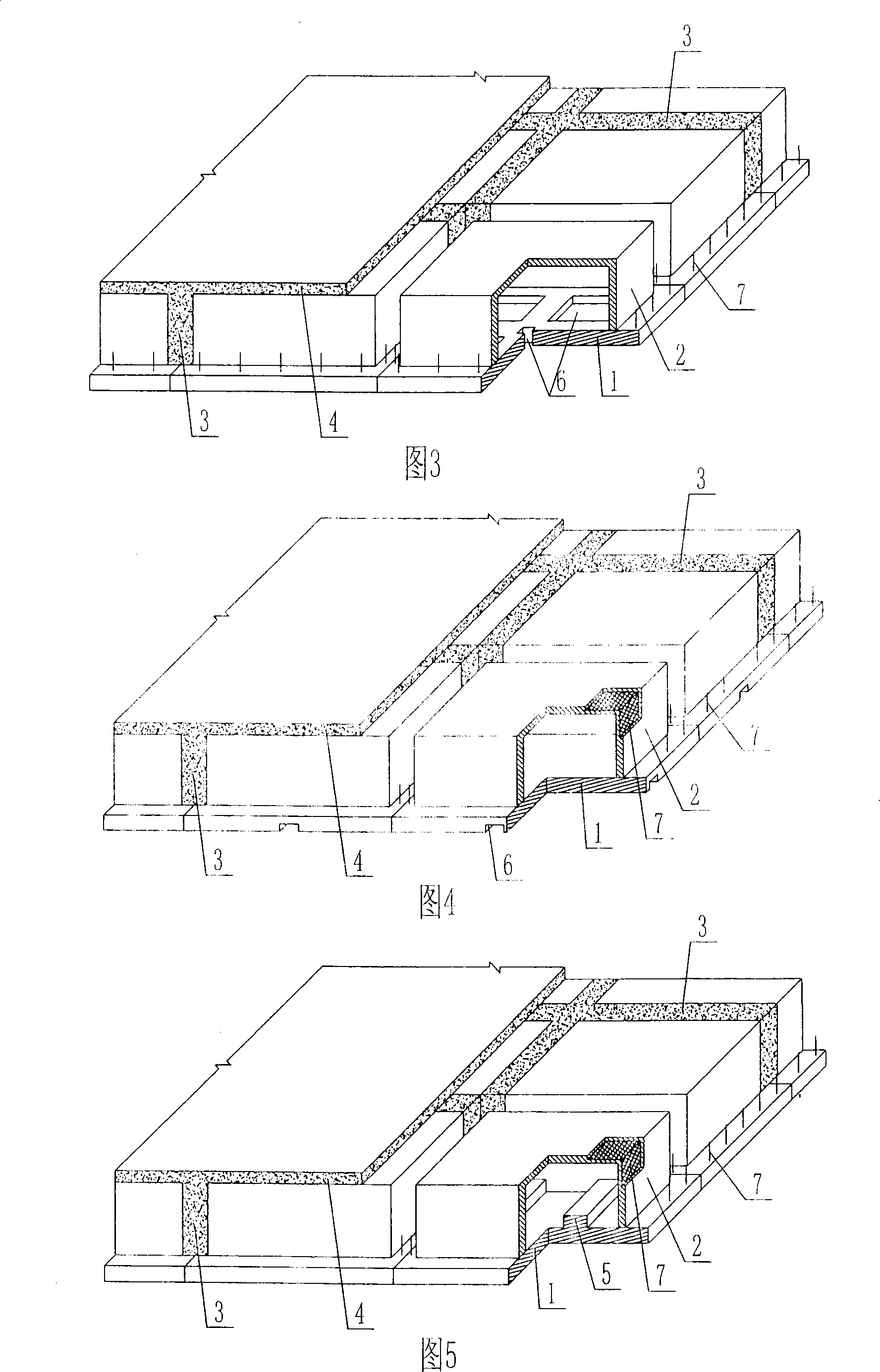 Assembled reinforcing steel bar concrete hollow floor slab