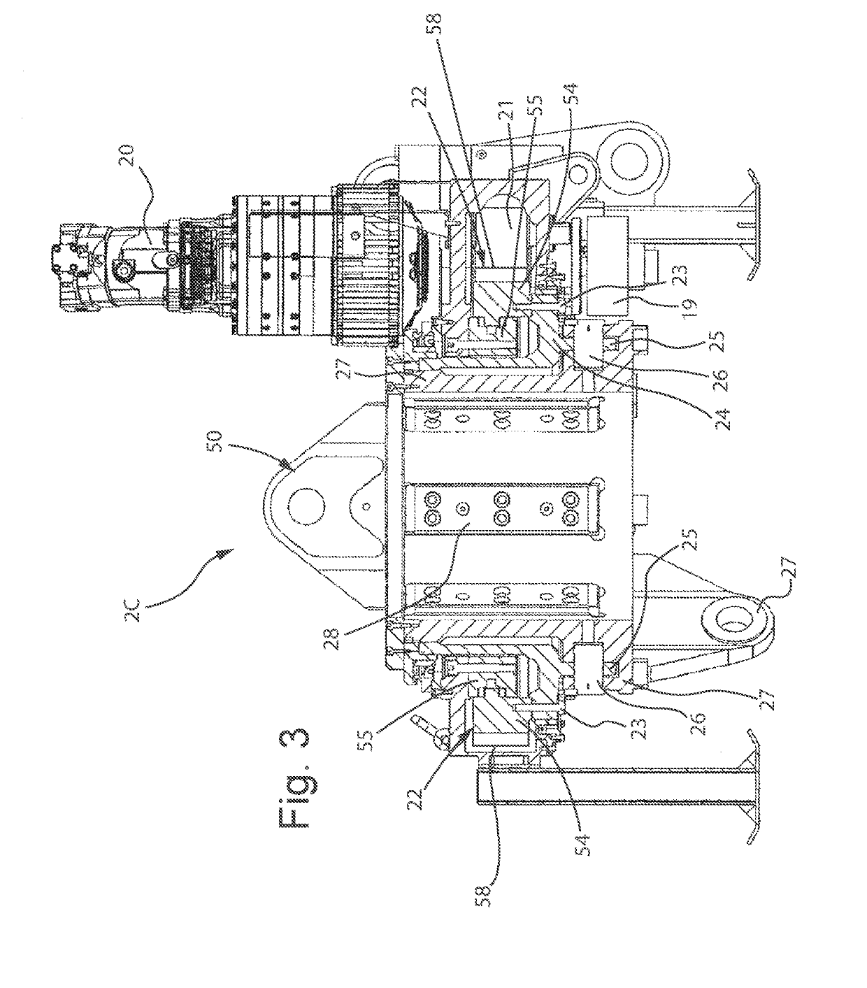 Modular assembly for handling excavating equipment for excavating machines, excavating machine, method for converting the excavating configuration of an excavating machine