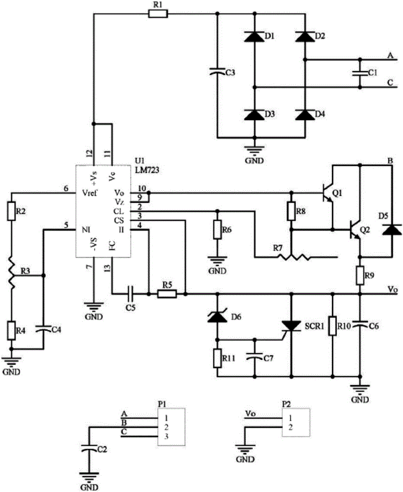 Linear direct-current power source