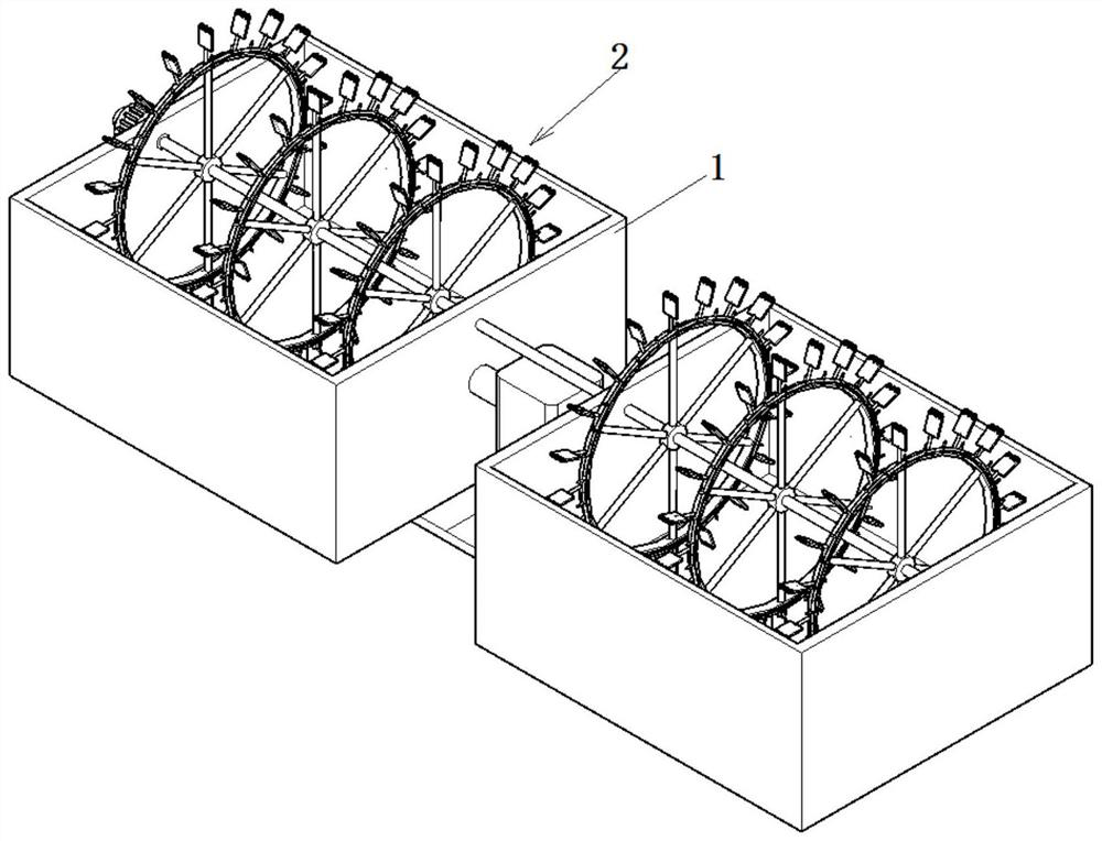 Dispersing, mixing and stirring device for getter processing