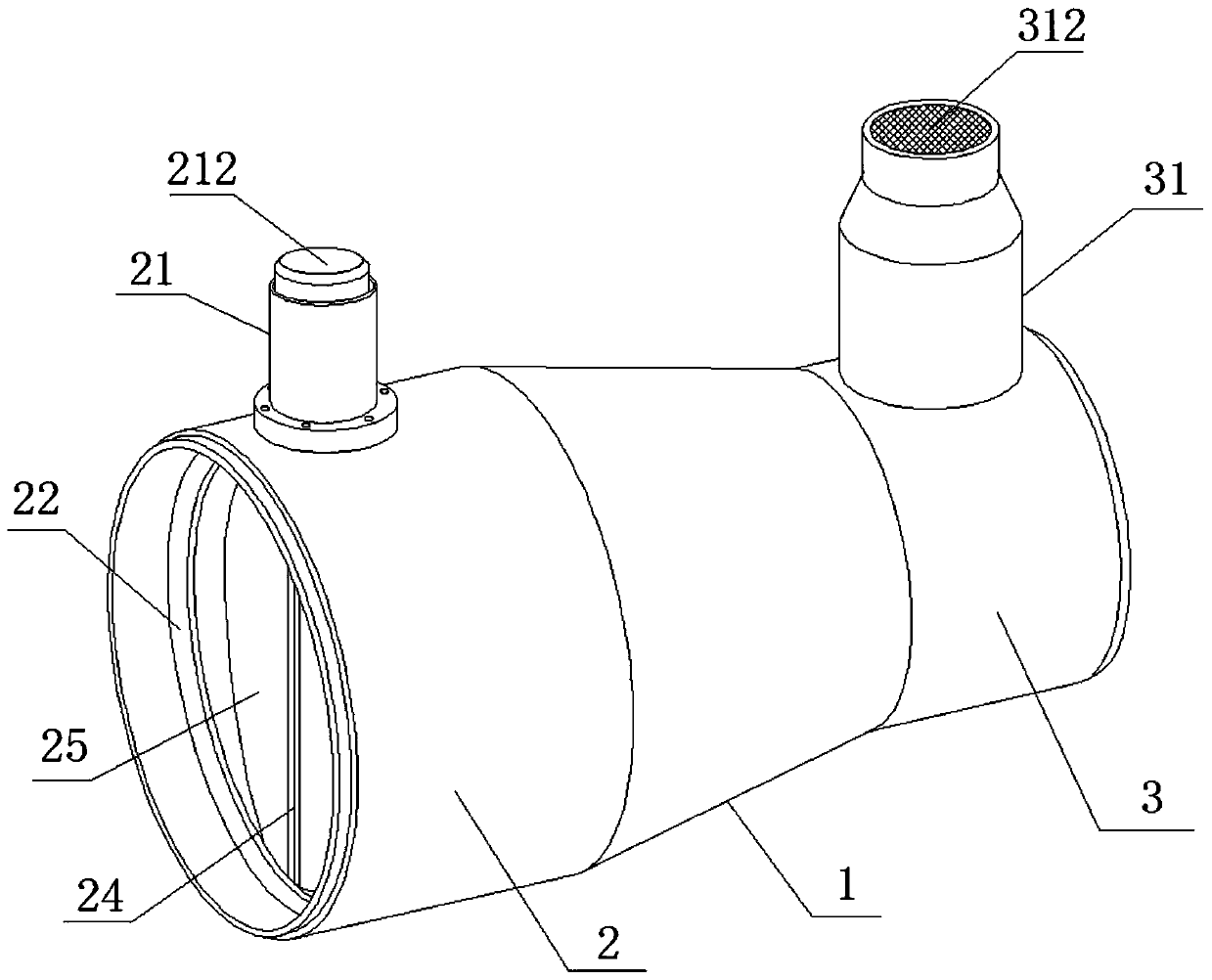 Air inlet device of combustible waste heat recovery system