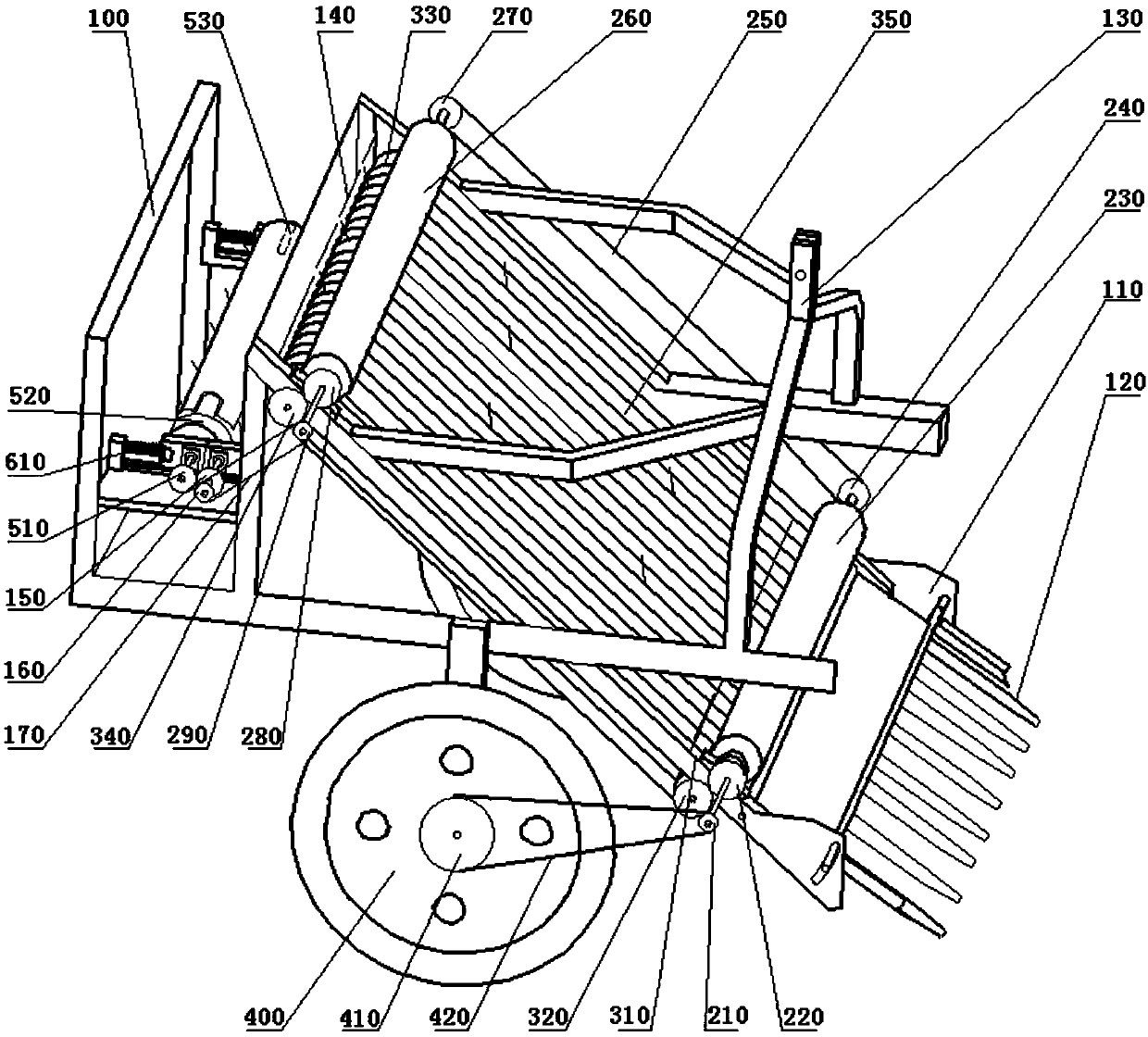 Paper tube type mulch two-stage cleaning and recycling machine