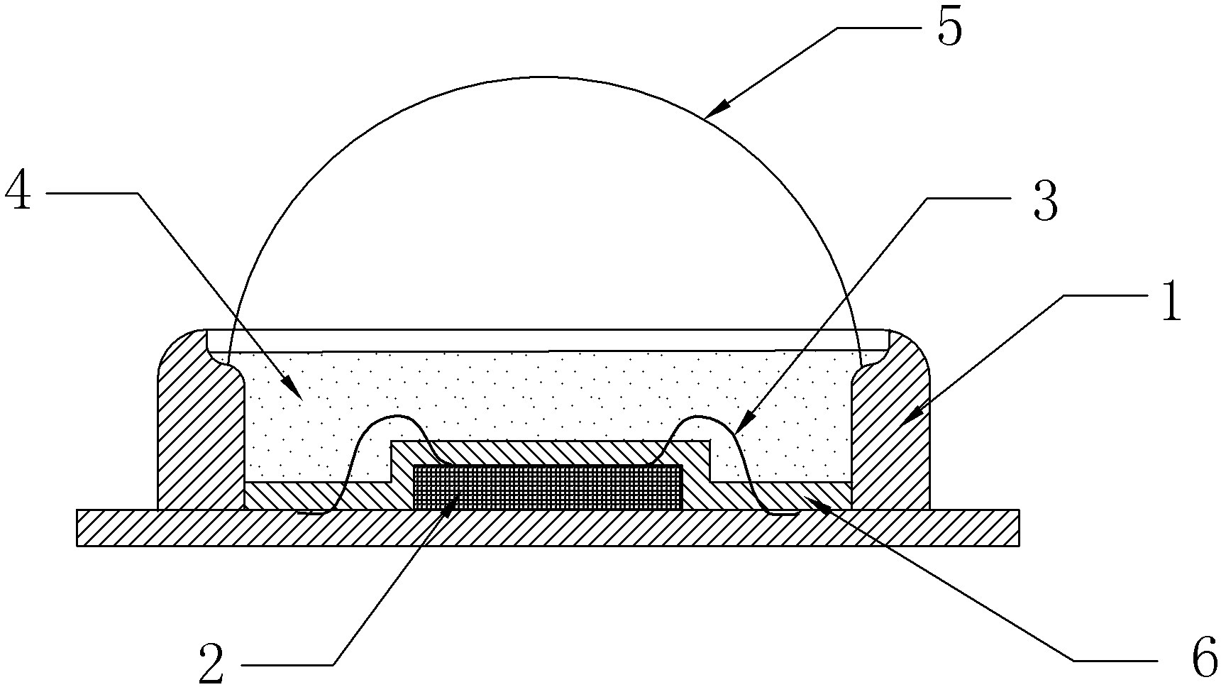 Packaging process of white light light-emitting diode (LED)