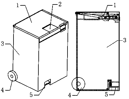 Special trash can for medical facility