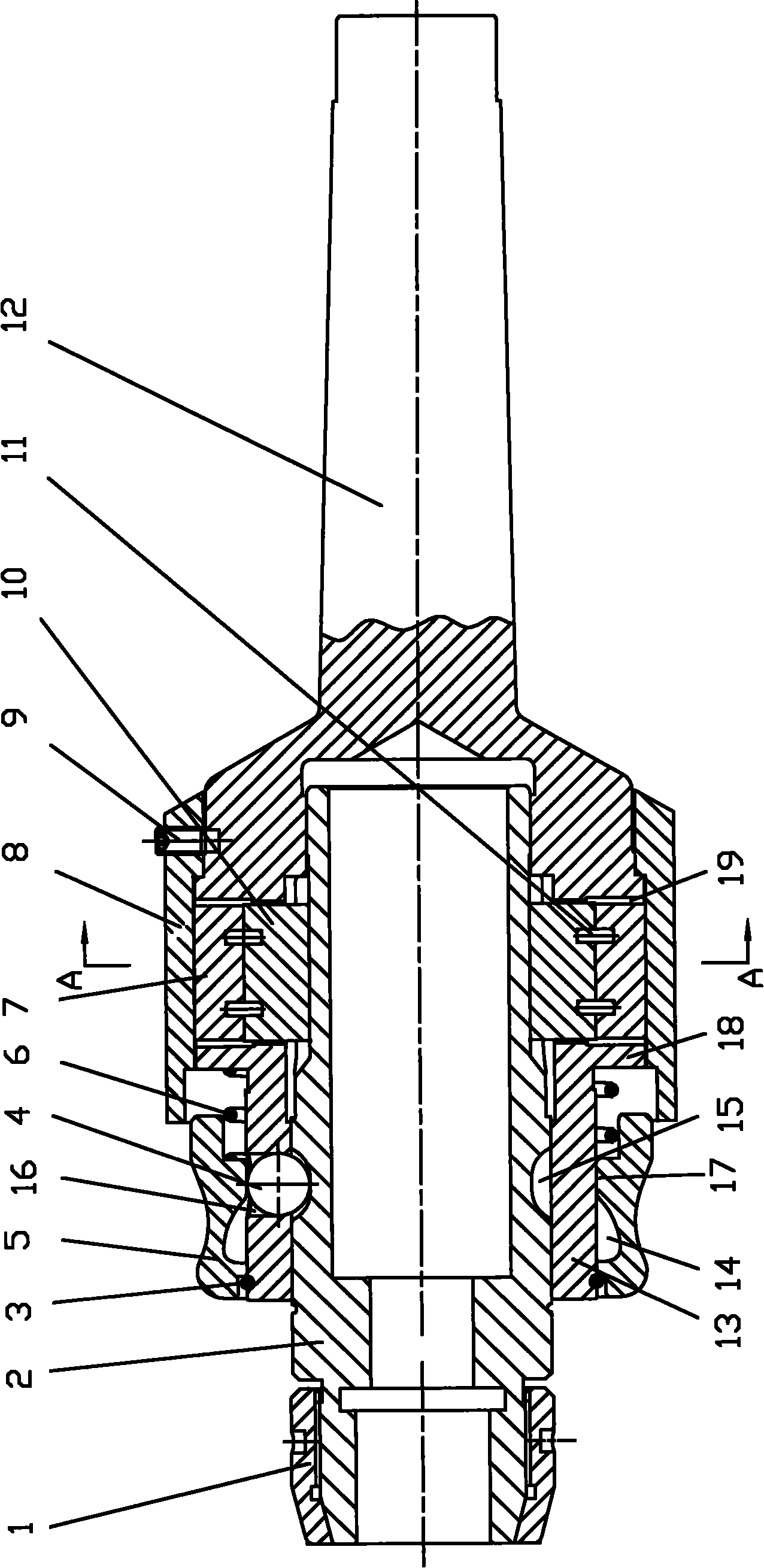 Tap chuck for mechanical processing